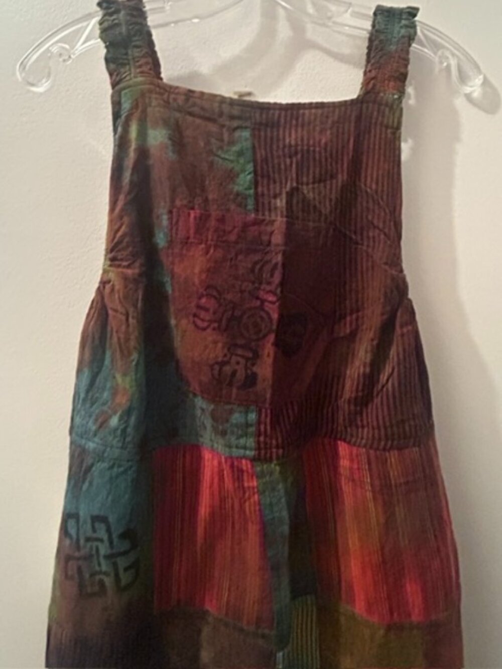 Rhea Flippant Celestial Floral Ethnic Patchwork Adjustable Button Strap Jumpsuit